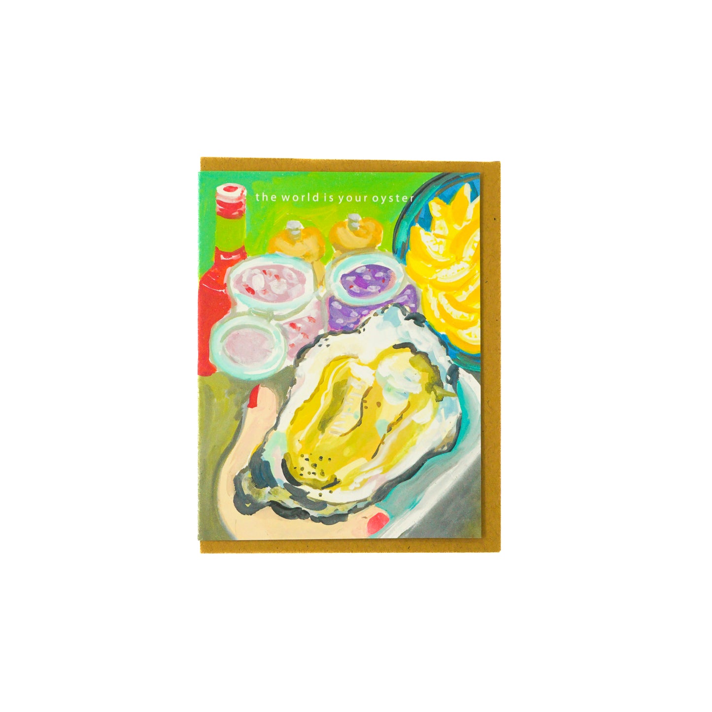 'The World's Your Oyster' Greeting Card