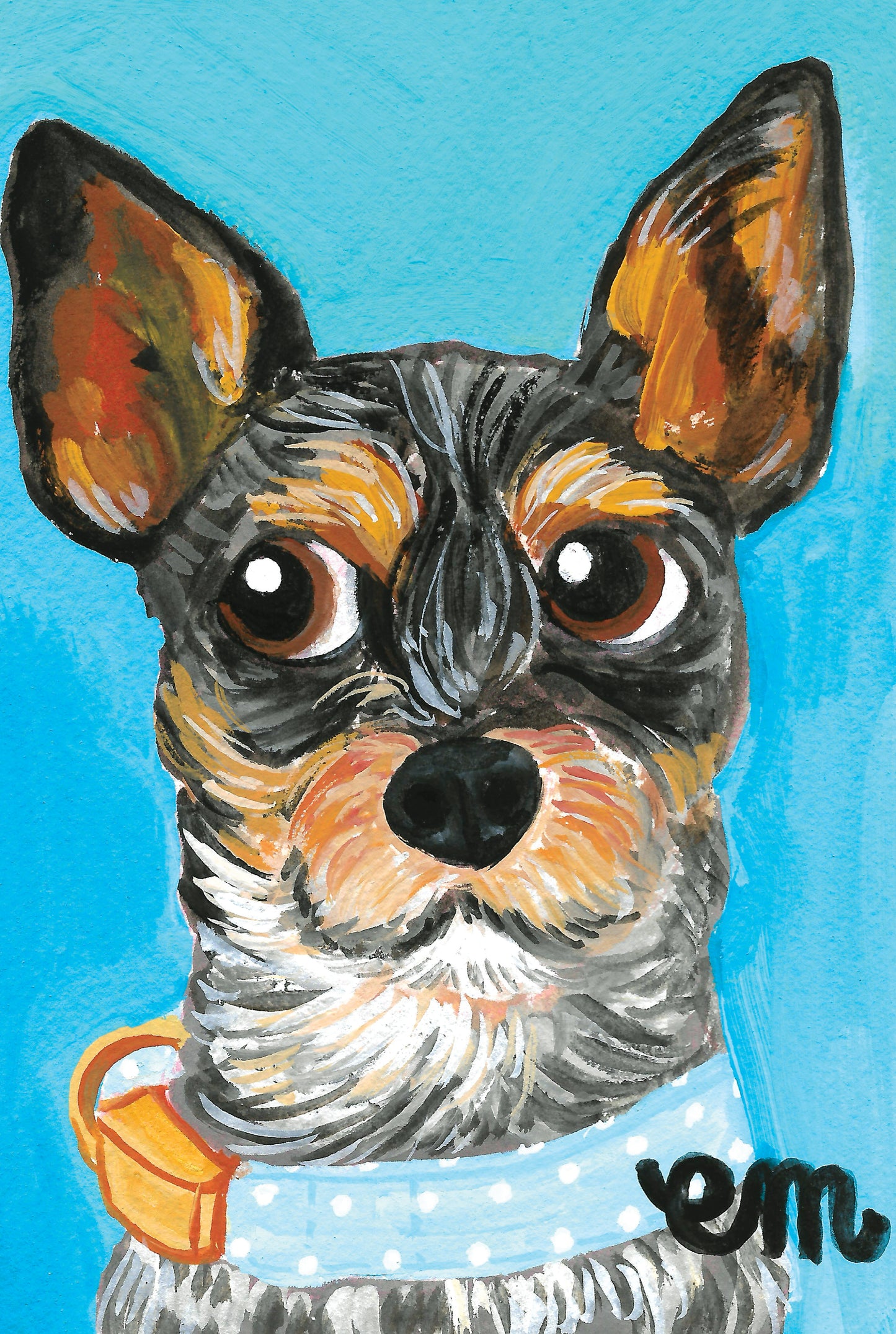 Whimsical Custom Pet Portrait