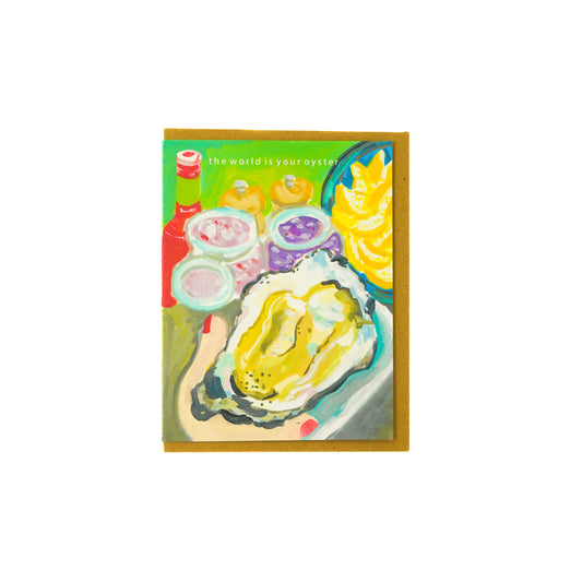 'The World's Your Oyster' Greeting Card