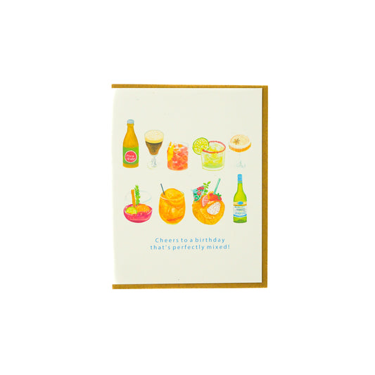 Cocktails Birthday Greeting Carcd