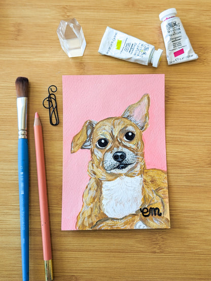 Whimsical Custom Pet Portrait