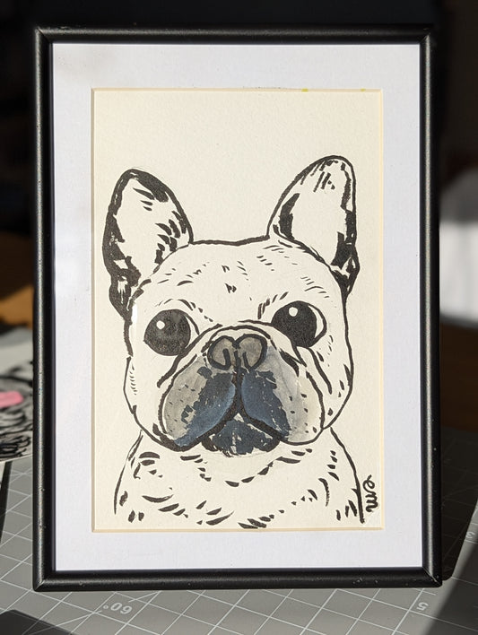 Monochromatic Custom Pet Portrait