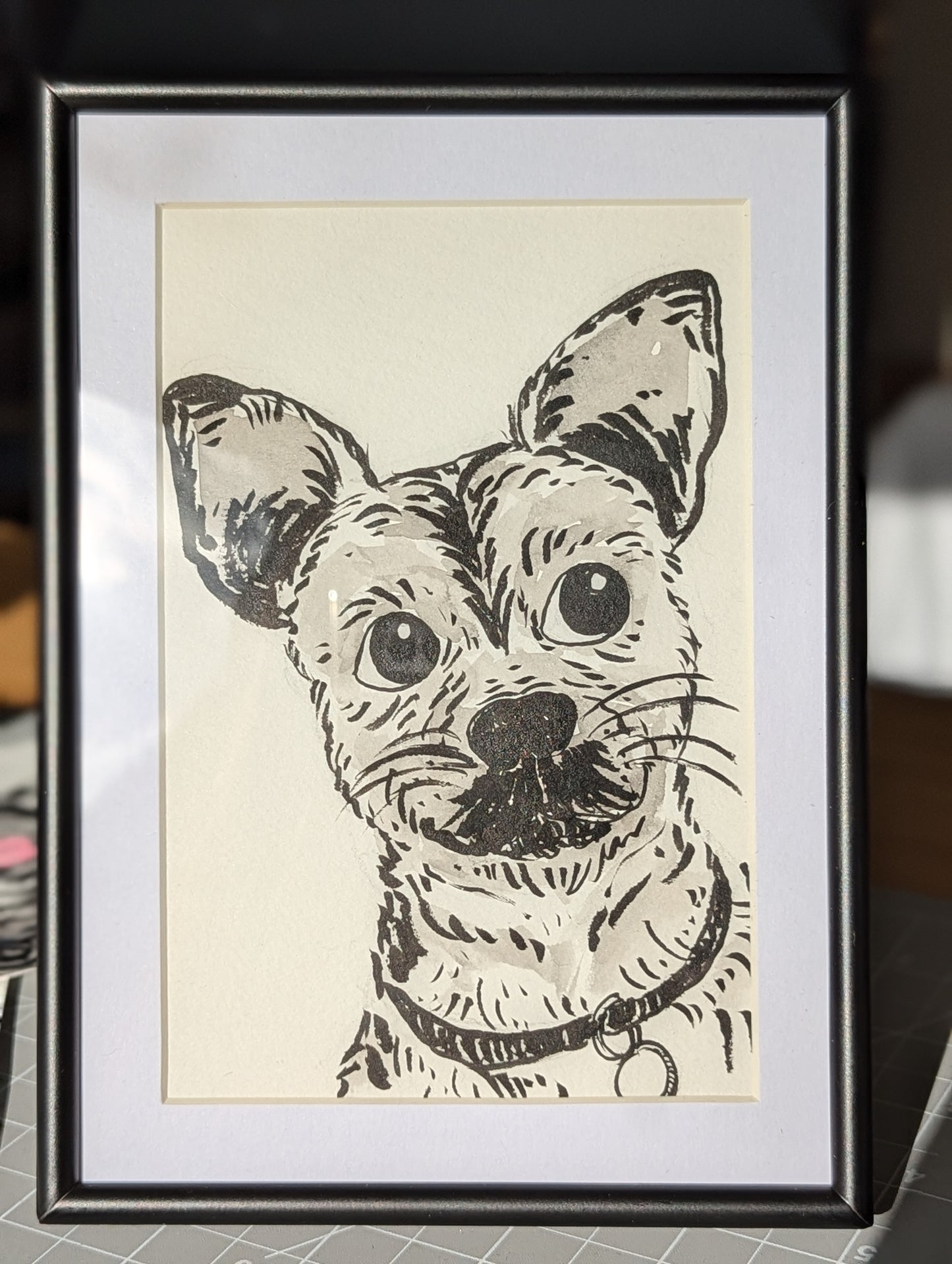 Monochromatic Custom Pet Portrait