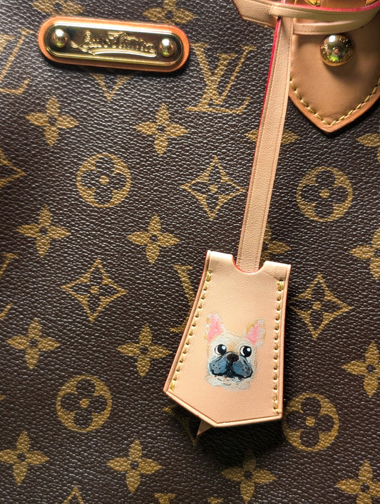 One-of-a-kind Hand-painted Leather Charm