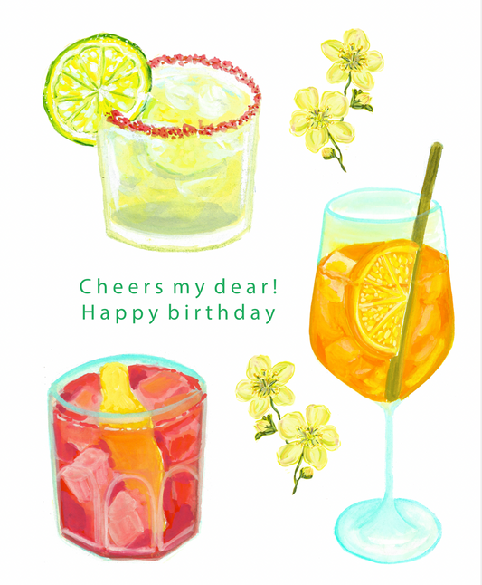 Cheers my dear’ Happy Birthday Greeting Card