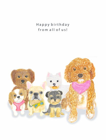 Happy birthday for dog lovers’ Greeting Card